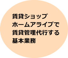 賃貸ショップでホームアライブで賃貸管理代行する基本業務